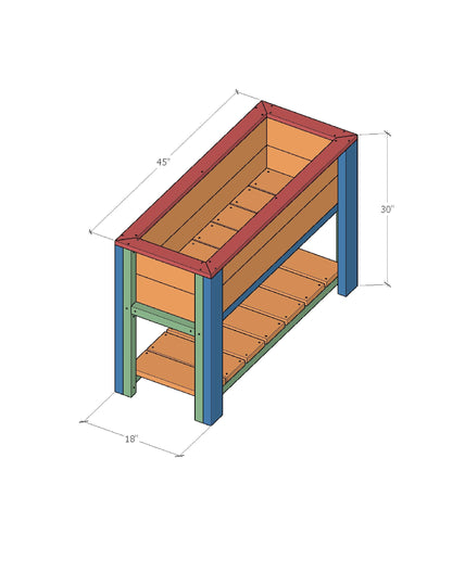 Cedar Raised Garden Bed Plans: DIY Elevated Planter (PDF Plan)