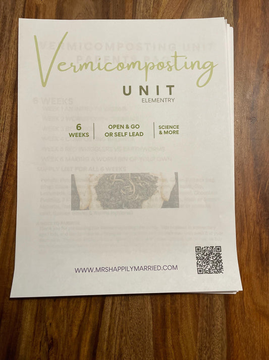Vermicomposting / Worm Composting 6 Week Unit Study Homeschool Co-op