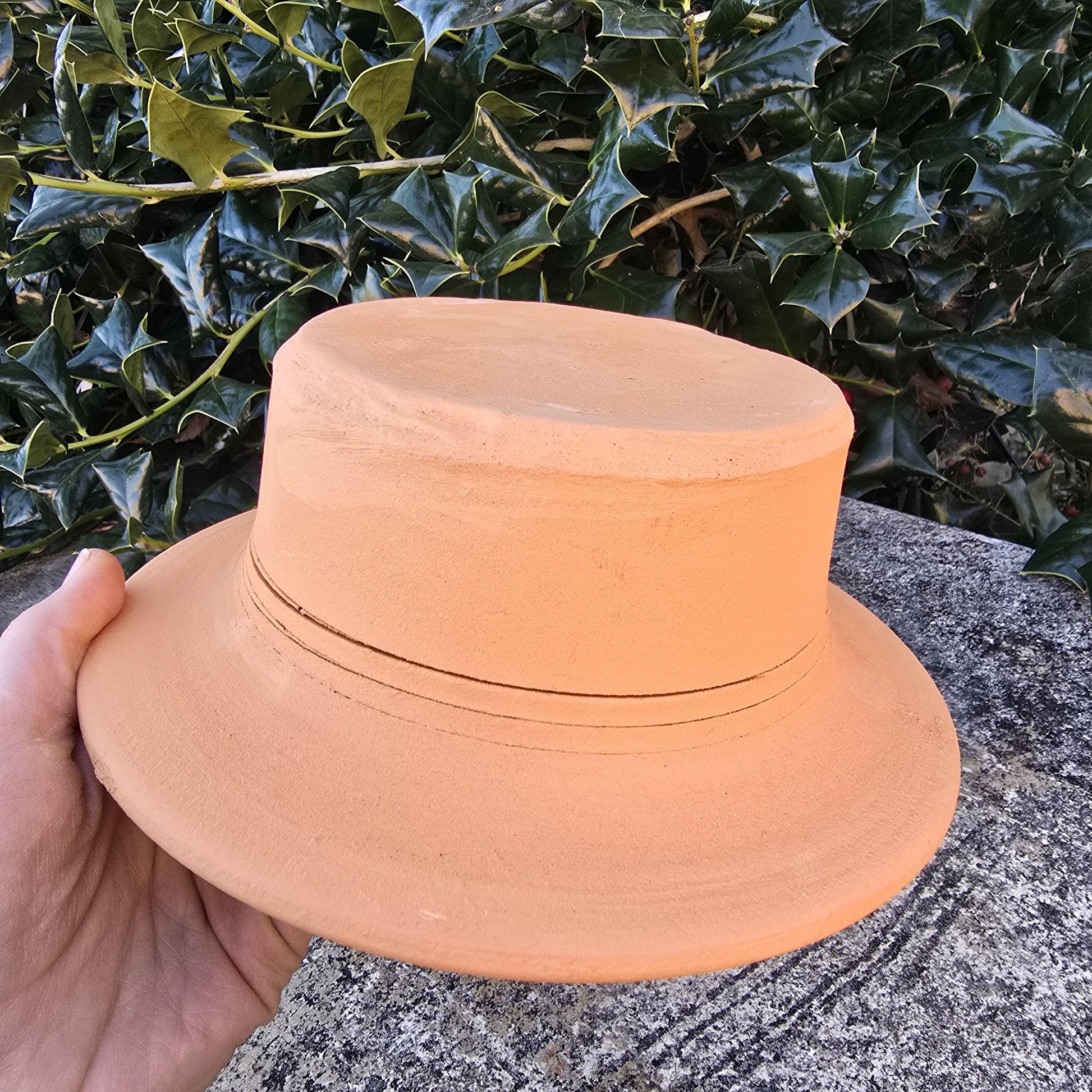 Replacement Terra Cotta Jack-o'-lantern Hat only for 2 or 3 Gallon Pumpkin from Craven Pottery