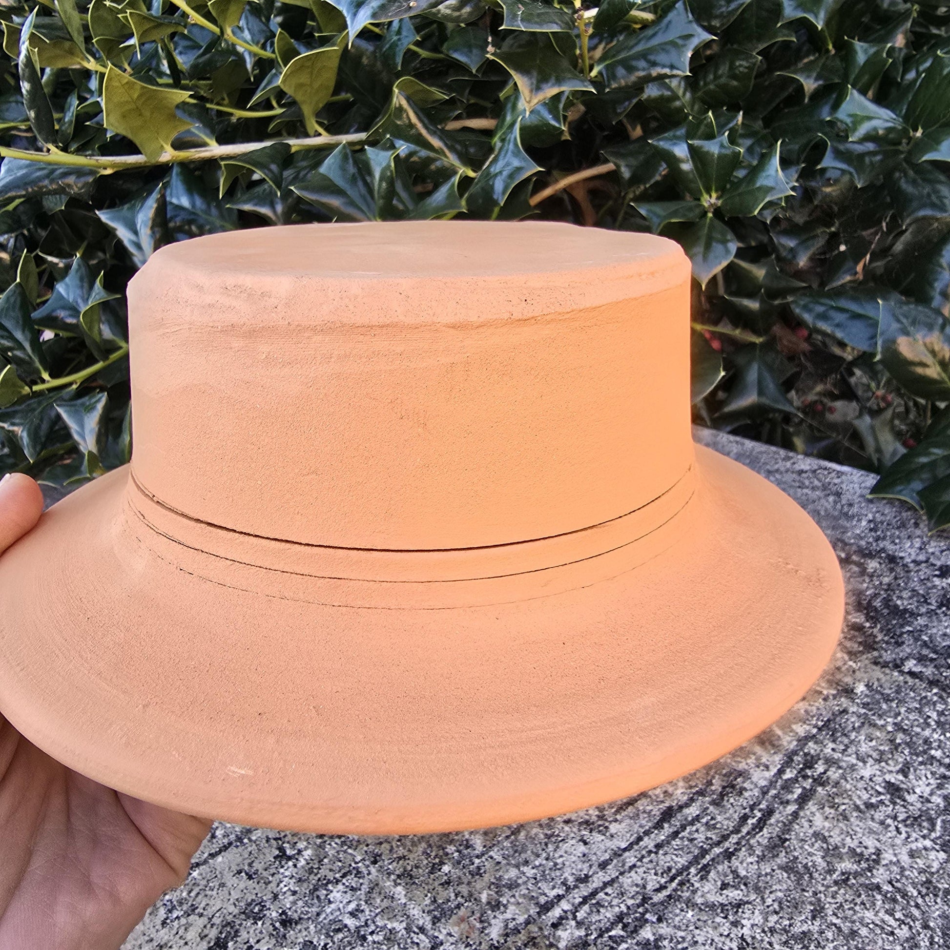 Replacement Terra Cotta Jack-o'-lantern Hat only for 2 or 3 Gallon Pumpkin from Craven Pottery