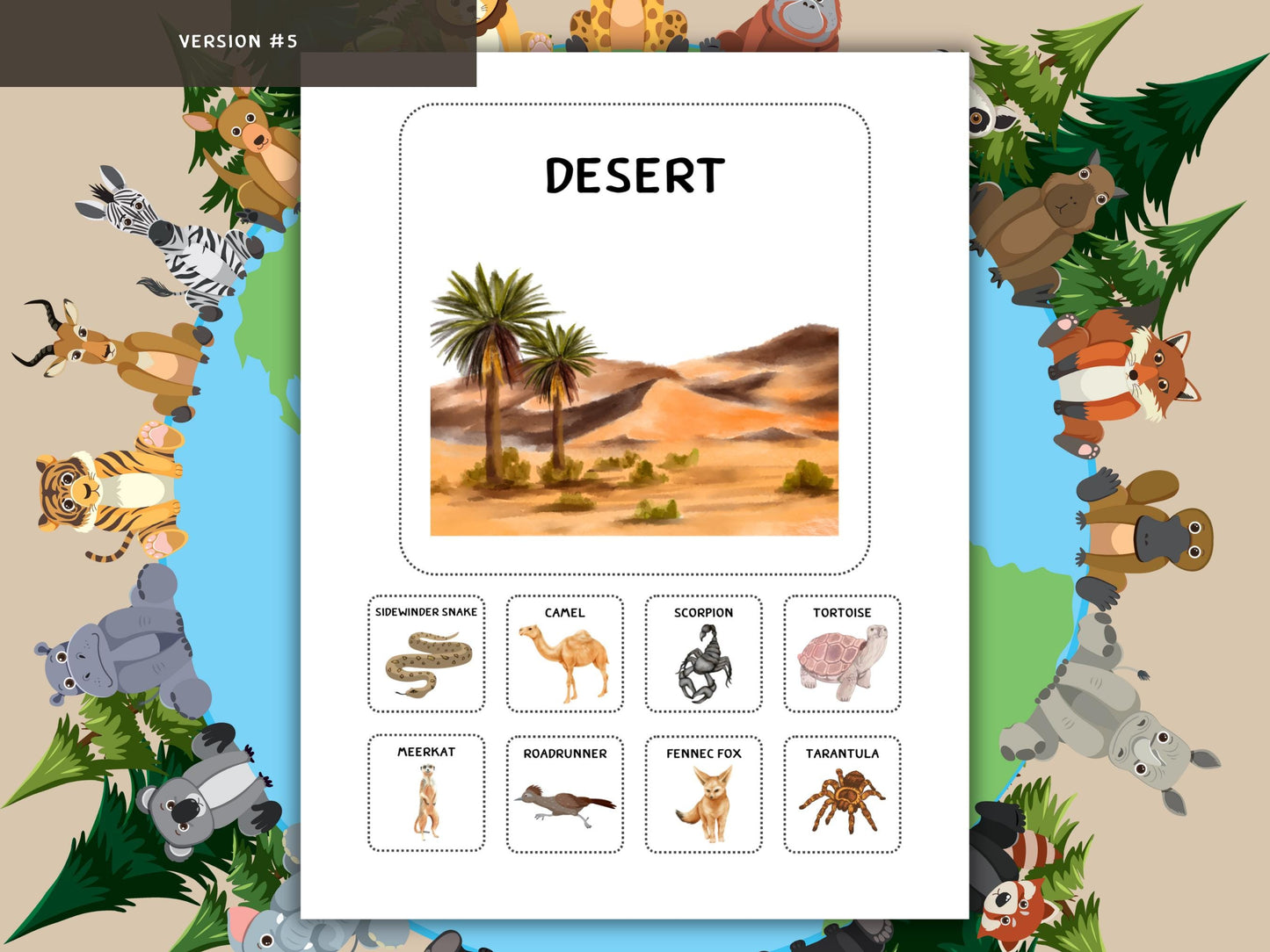 Animal Habitat Matching Game | Montessori Nature Activity Velcro | Preschool Learn Sort Cards | Printable Science Educational for Toddlers