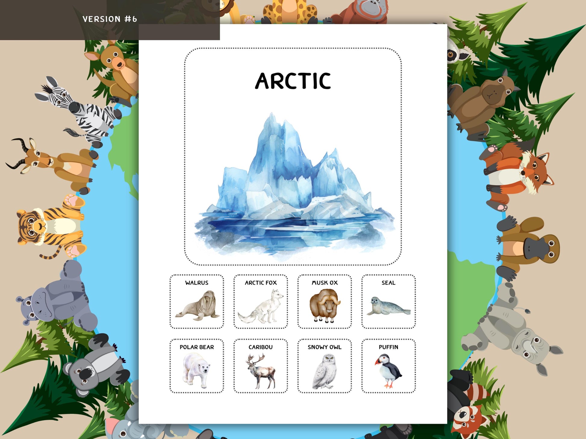 Animal Habitat Matching Game | Montessori Nature Activity Velcro | Preschool Learn Sort Cards | Printable Science Educational for Toddlers
