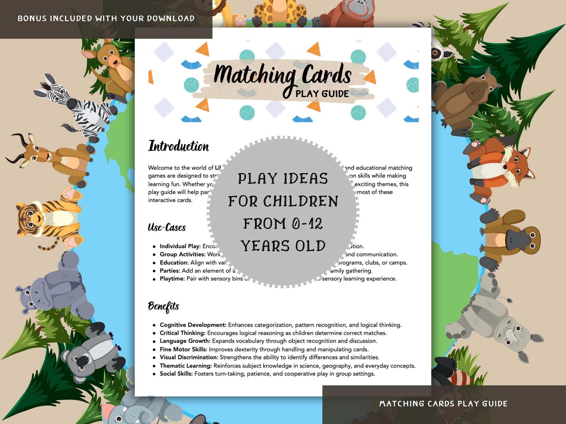 Animal Habitat Matching Game | Montessori Nature Activity Velcro | Preschool Learn Sort Cards | Printable Science Educational for Toddlers
