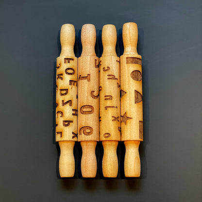 Educational Texture Rollers: Alphabet, Numbers, Shapes - Sensory Learning