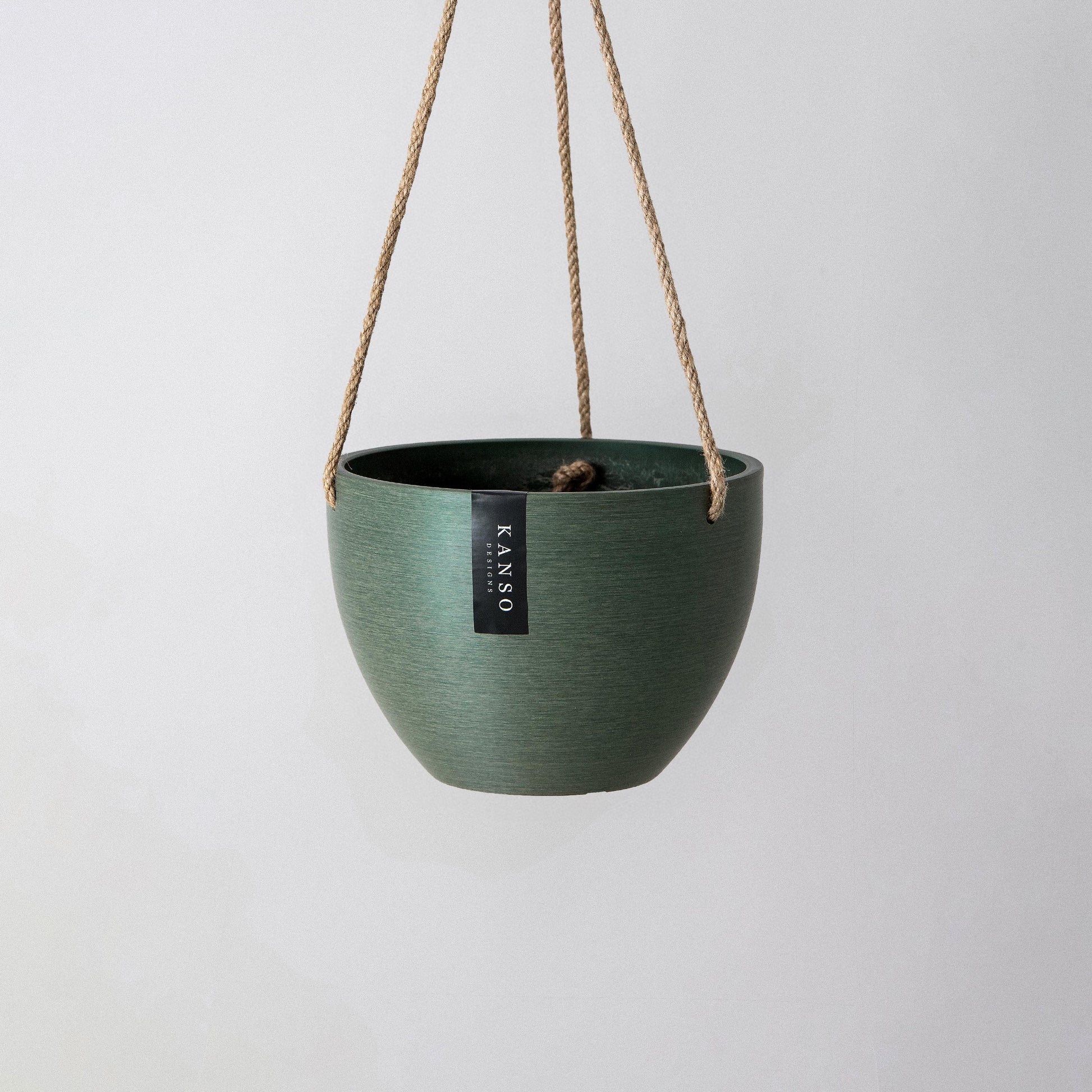 Hanging Planter Pot with Drainage Hole | Indoor Hanging Pots| 8" or 12" Succulent Plant Pot | Imitation Concrete Ceramic Hanging Planter Pot