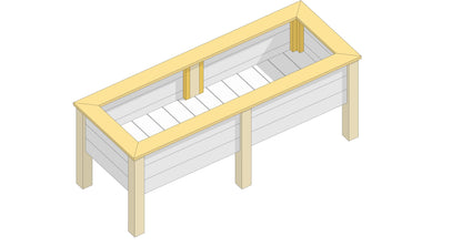 Raised Garden Bed Plans - Cedar Planter Box - DIY Cedar Elevated Planter - Raised Bed Plans - PDF for Vegetables, Herbs, Flowers