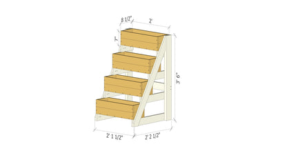 DIY 4-Tier Garden Planter Box Plans: Vertical Raised Bed (PDF)