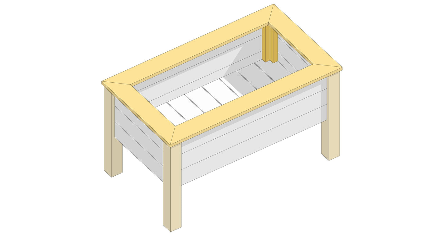 Raised Garden Bed Plans - Cedar Planter Box - DIY Cedar Elevated Planter - Raised Bed Plans - PDF for Vegetables, Herbs, Flowers