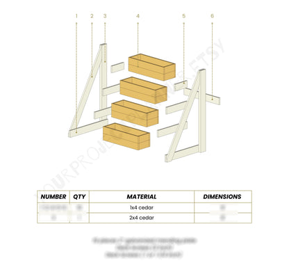 DIY 4-Tier Garden Planter Box Plans: Vertical Raised Bed (PDF)
