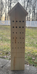 Insect Pollinator Bee Hotel: Garden Art, Bee House, Egg Laying Decor