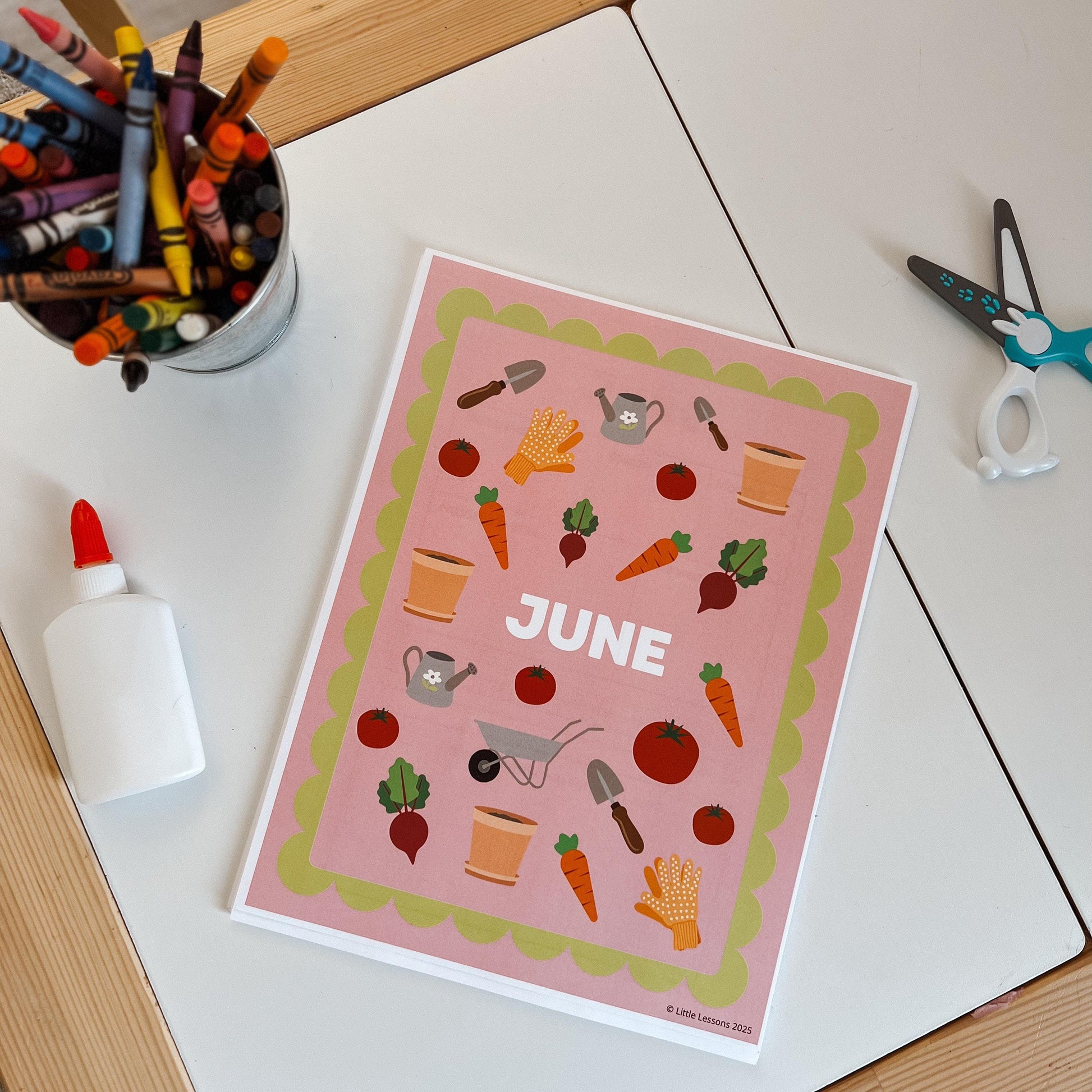 June Study Unit Homeschool Morning Menu Printable Lessons Summer Study Unit Preschool Garden Unit Study for Kids Workbook