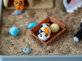 Cat zen garden sensory sand tray with cat figures, rake and toys – photo 4