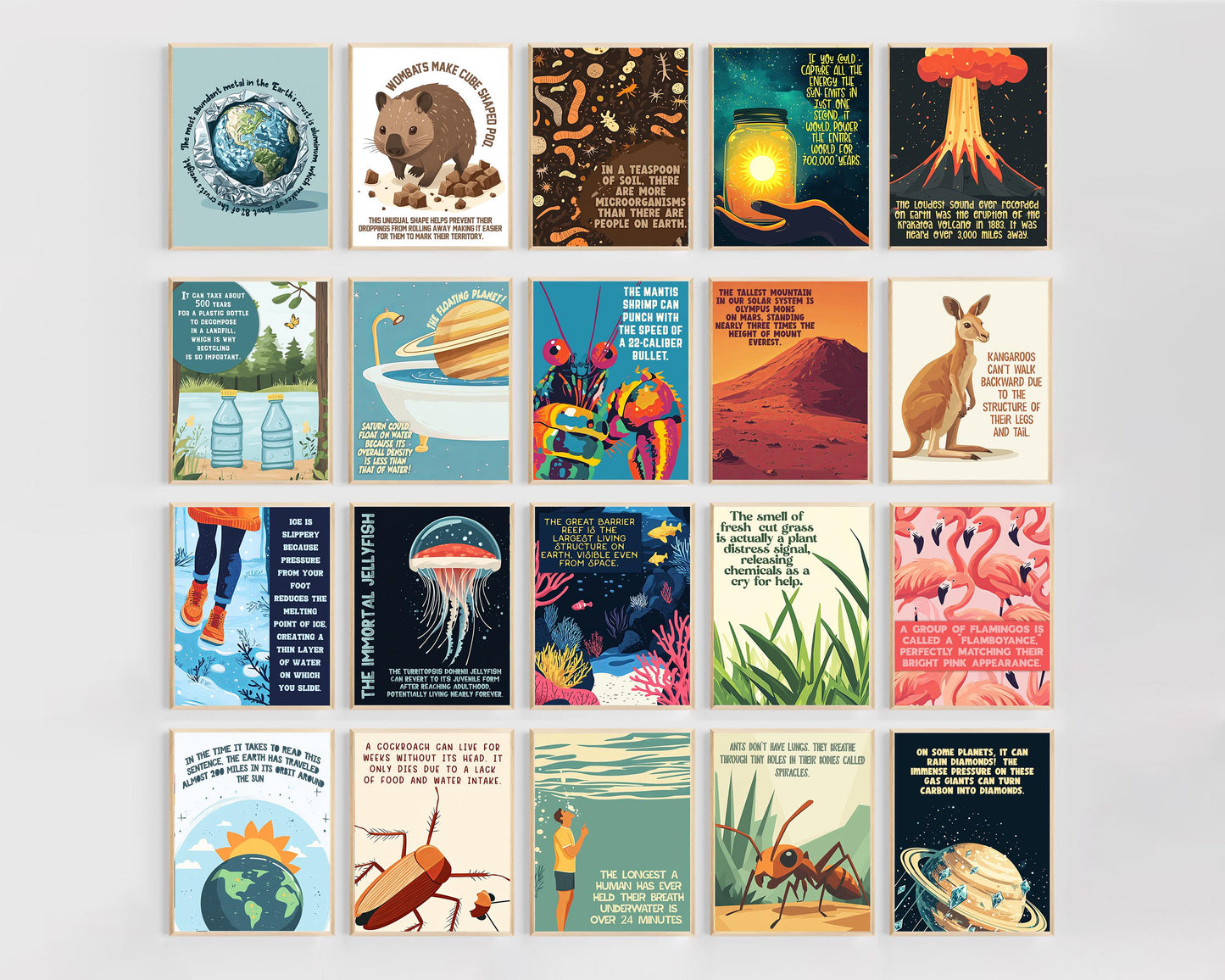 40 Funny Science Class Posters | Hilarious Facts Science Teacher Classroom Bulletin Board | Printable Posters for Middle High School Decor