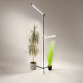 Metaflex IO-2 with 2 full-spectrum lamps. Ніgh floor grow lamp, Floor grow light for plant, led light stand, indoor LED Standing Floor Lamp