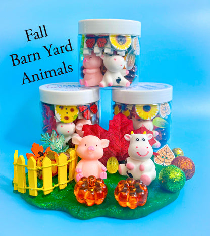 Fall Play Dough Sensory Jars, Autumn Play Dough Set, fall gift for kids, thanksgiving craft activity, party favors for kids, pumpkin patch