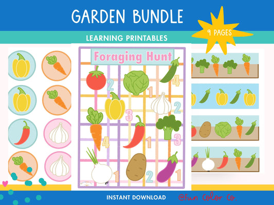 Garden Unit Study, Gardening Activity Pack, Spring Garden Bundle, Homeschool Gardening Unit
