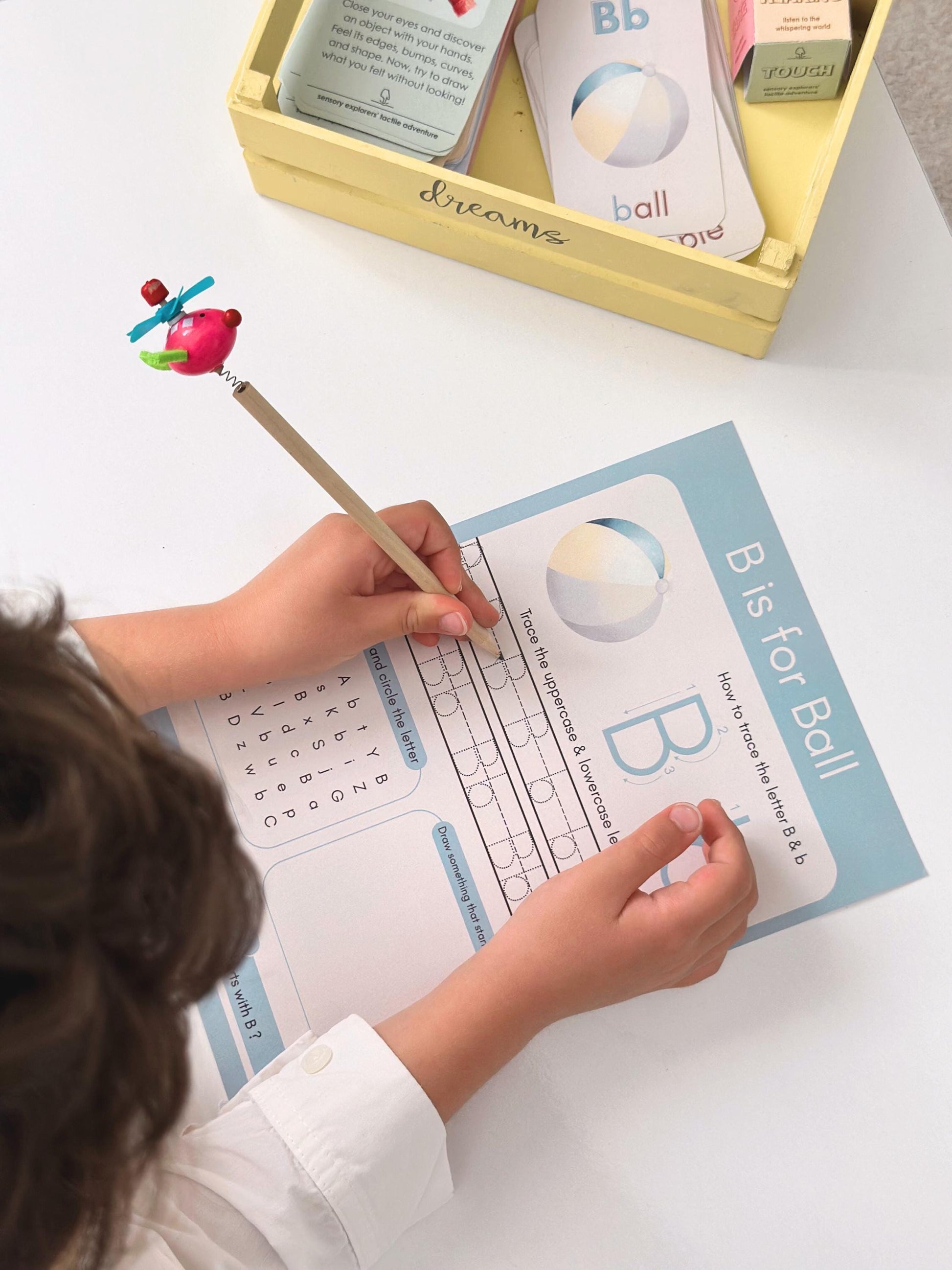 Printable Montessori Alphabet Learning Bundle PDF – Watercolor ABC Flashcards, Tracing Worksheets & Preschool Activities