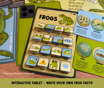 Frog Study Pack, Worksheets for Kids, Frog Life Cycle Printable, Anatomy Activities, Montessori Science Unit, Homeschool Nature Study