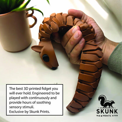 Life-Size Sensory Squirrel Fidget Toy — HyperFlexi™ Realistic Desk Toy, Quiet Stress Relief Gift (Brown)