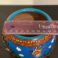 Vintage Mexican Folk Art Terracotta Pottery Vase, 4.25” Tall Pot