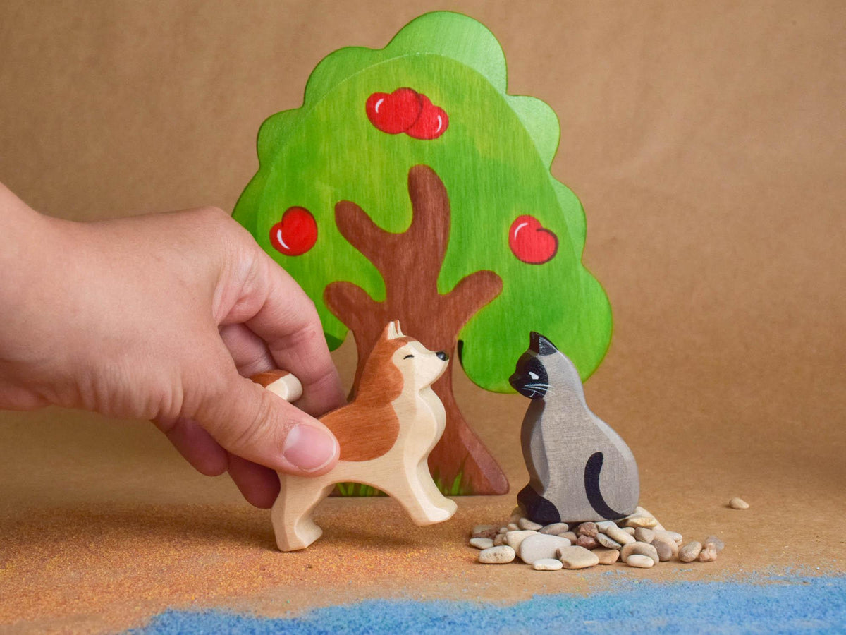 Handmade wooden farm animal figures set – photo 7