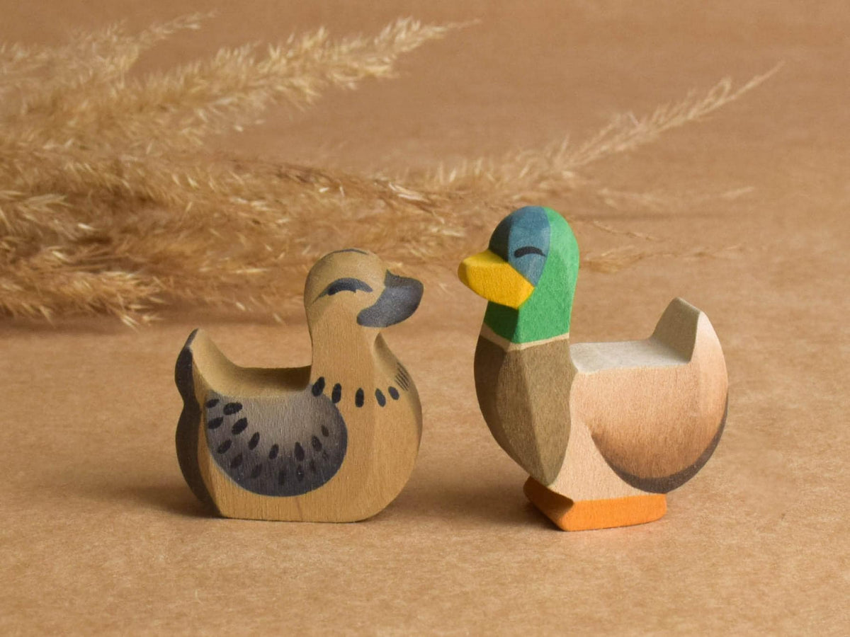 Handmade wooden farm animal figures set – photo 4