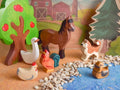 Handmade wooden farm animal figures set – photo 5