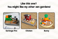 Cat zen garden sensory sand tray with cat figures, rake and toys – photo 11